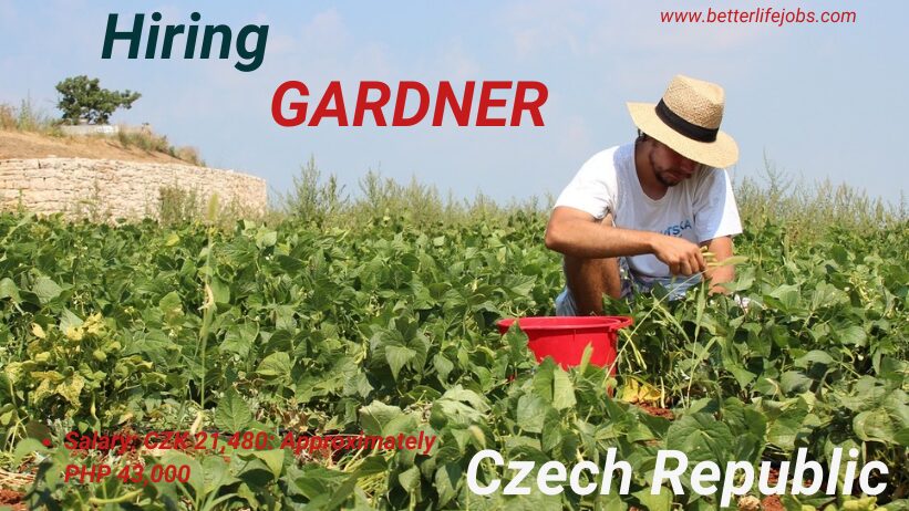 Gardener needed: Czech Republic 2025