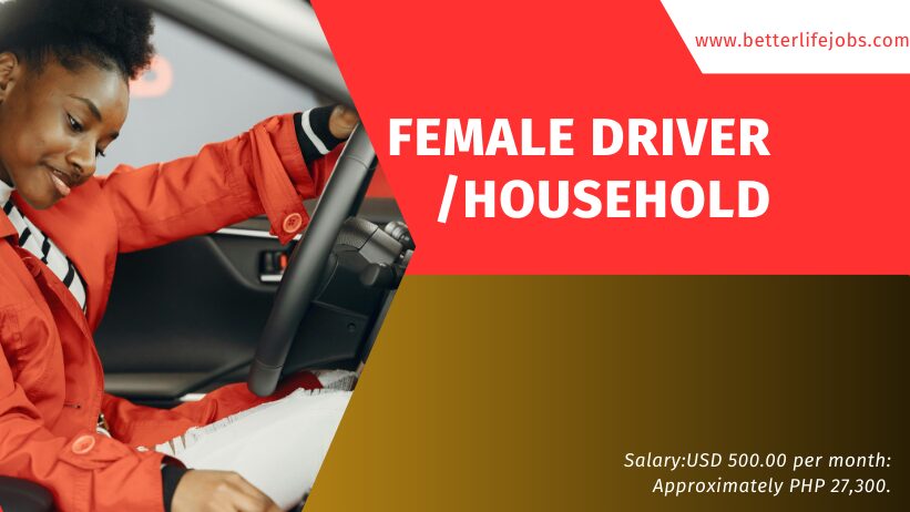 Female Driver Job Saudi 2025