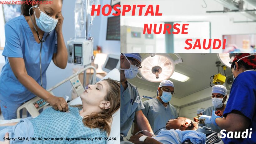 Hospital Nurse Job Saudi 2025