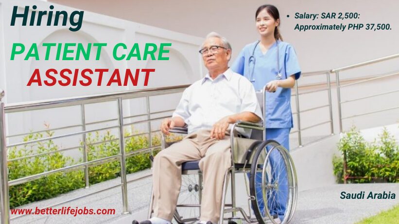 Hiring Patient Care Assistant, Saudi