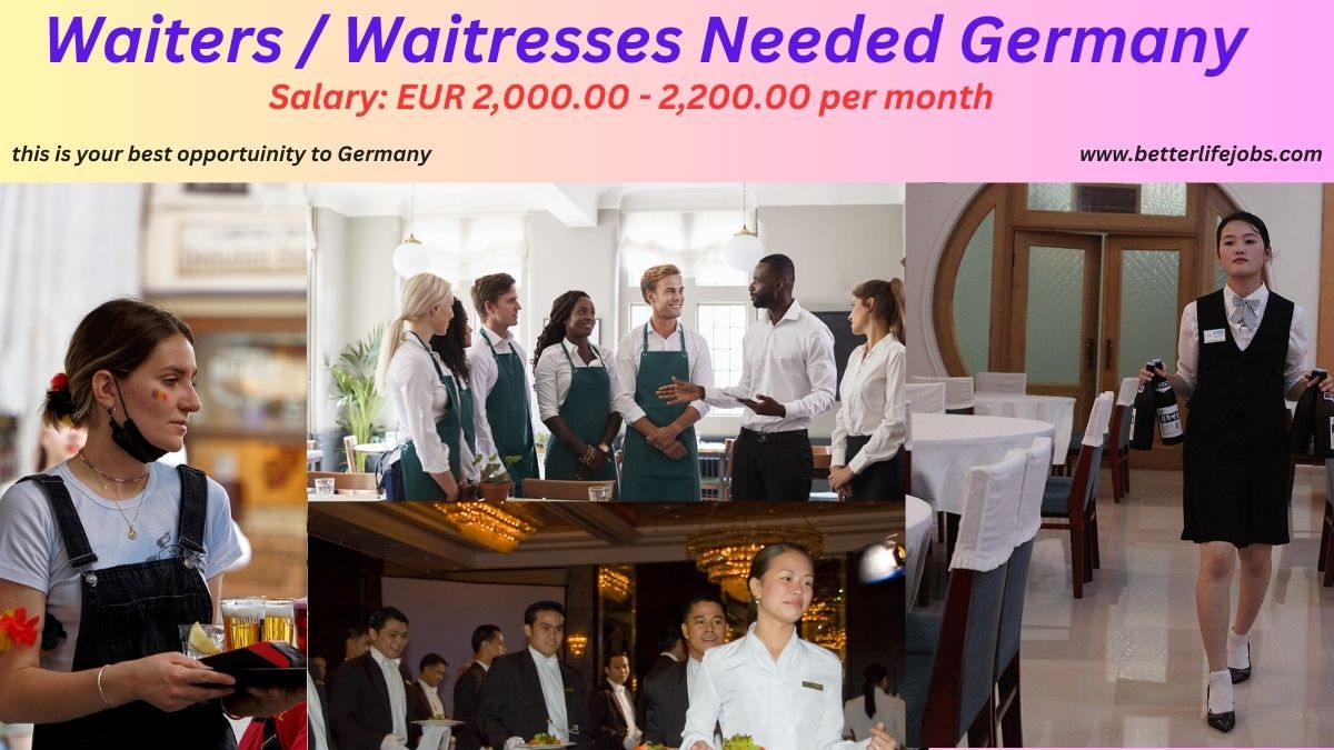 Waiter/Waitress Positions Available Germany 2025